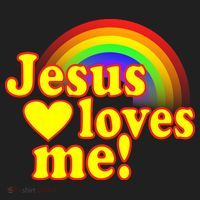 Jesus Loves Me Cool Rainbow Hat thumb 2