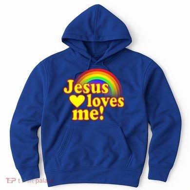 Jesus Loves Me Cool Rainbow Hoodie