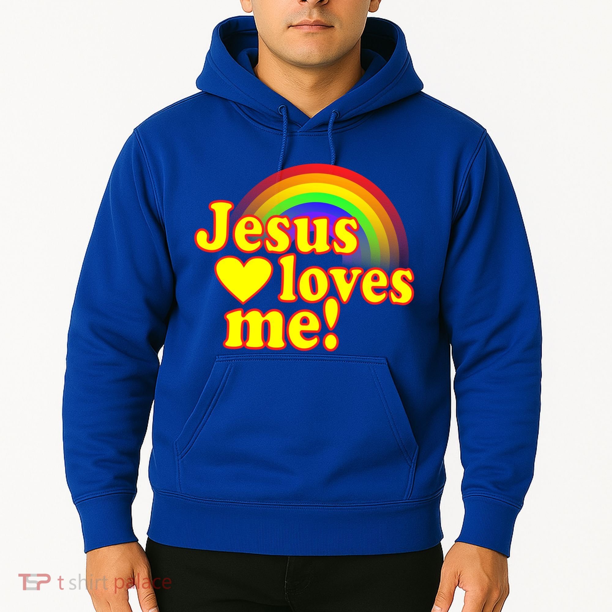 Jesus Loves Me Cool Rainbow Hoodie