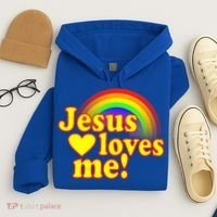 Jesus Loves Me Cool Rainbow Hoodie thumb 4