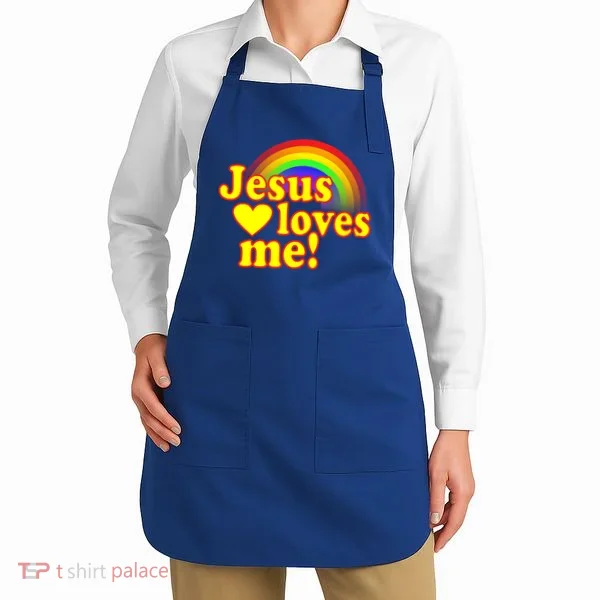 Jesus Loves Me Cool Rainbow Apron