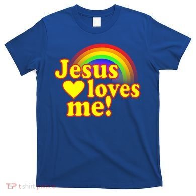 Jesus Loves Me Cool Rainbow T-Shirt