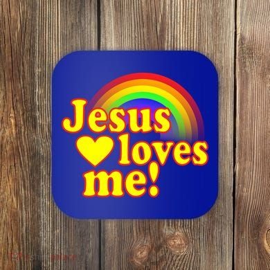 Jesus Loves Me Cool Rainbow Coaster