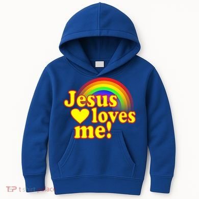 Jesus Loves Me Cool Rainbow Kids Hoodie