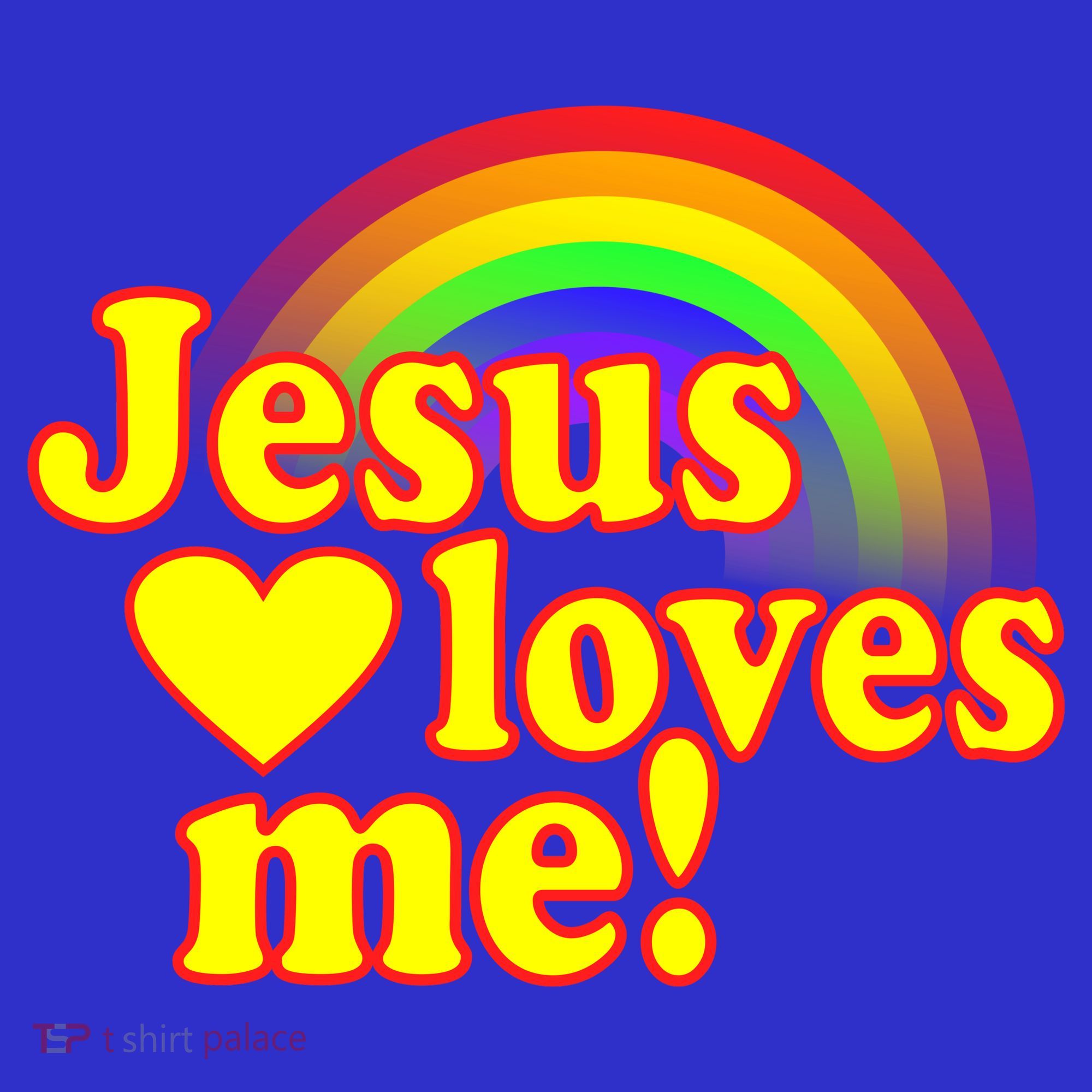 Jesus Loves Me Cool Rainbow Kids Long Sleeve Shirt