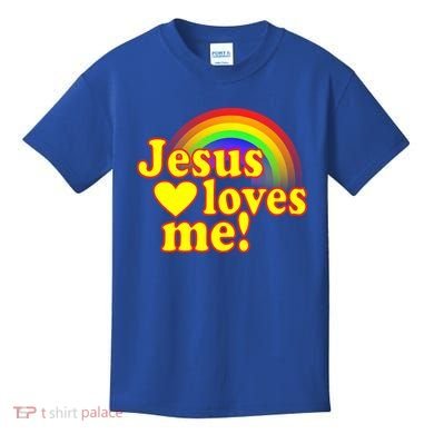 Jesus Loves Me Cool Rainbow Kids T-Shirt