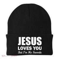Jesus Loves You But I'm His Favorite Beanie thumb 0