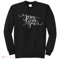 Jesus Loves You Cursive Style Sweatshirt thumb 0