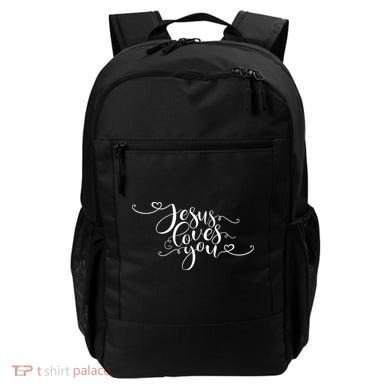 Jesus Loves You Cursive Style Backpack