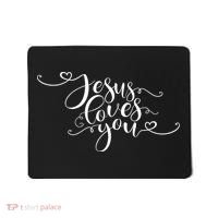 Jesus Loves You Cursive Style Mousepad thumb 0