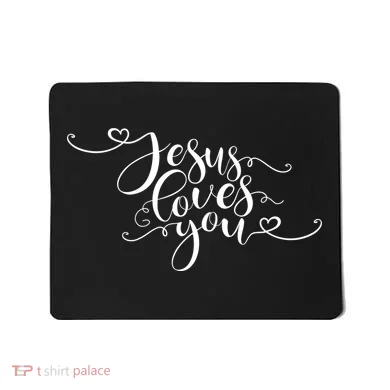 Jesus Loves You Cursive Style Mousepad