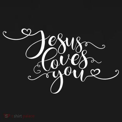 Jesus Loves You Cursive Style Tie-Dye T-Shirt