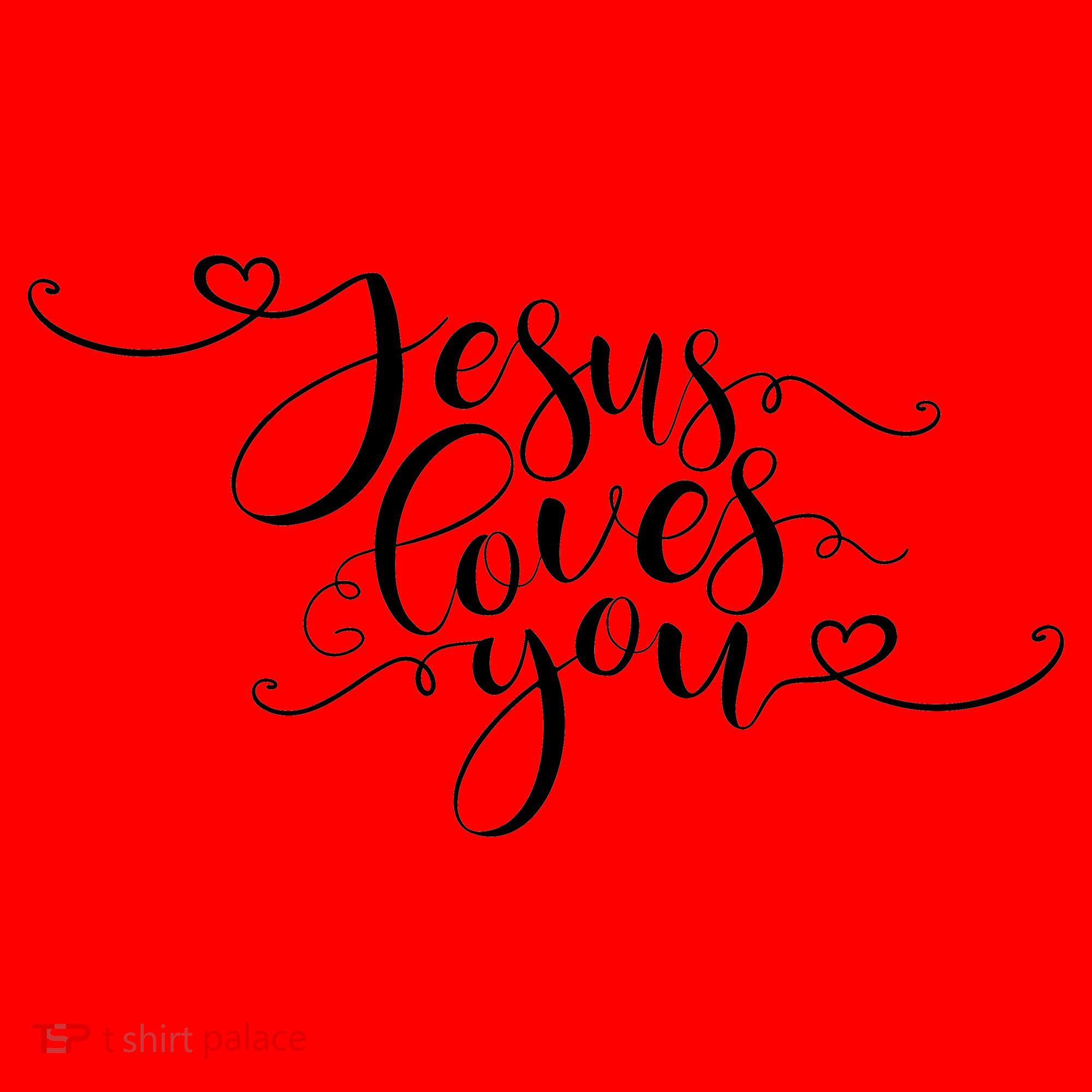 Jesus Loves You Cursive Style Coffee Mug