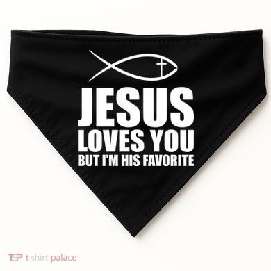 Jesus Loves You Funny Christain USA-Made Doggie Bandana