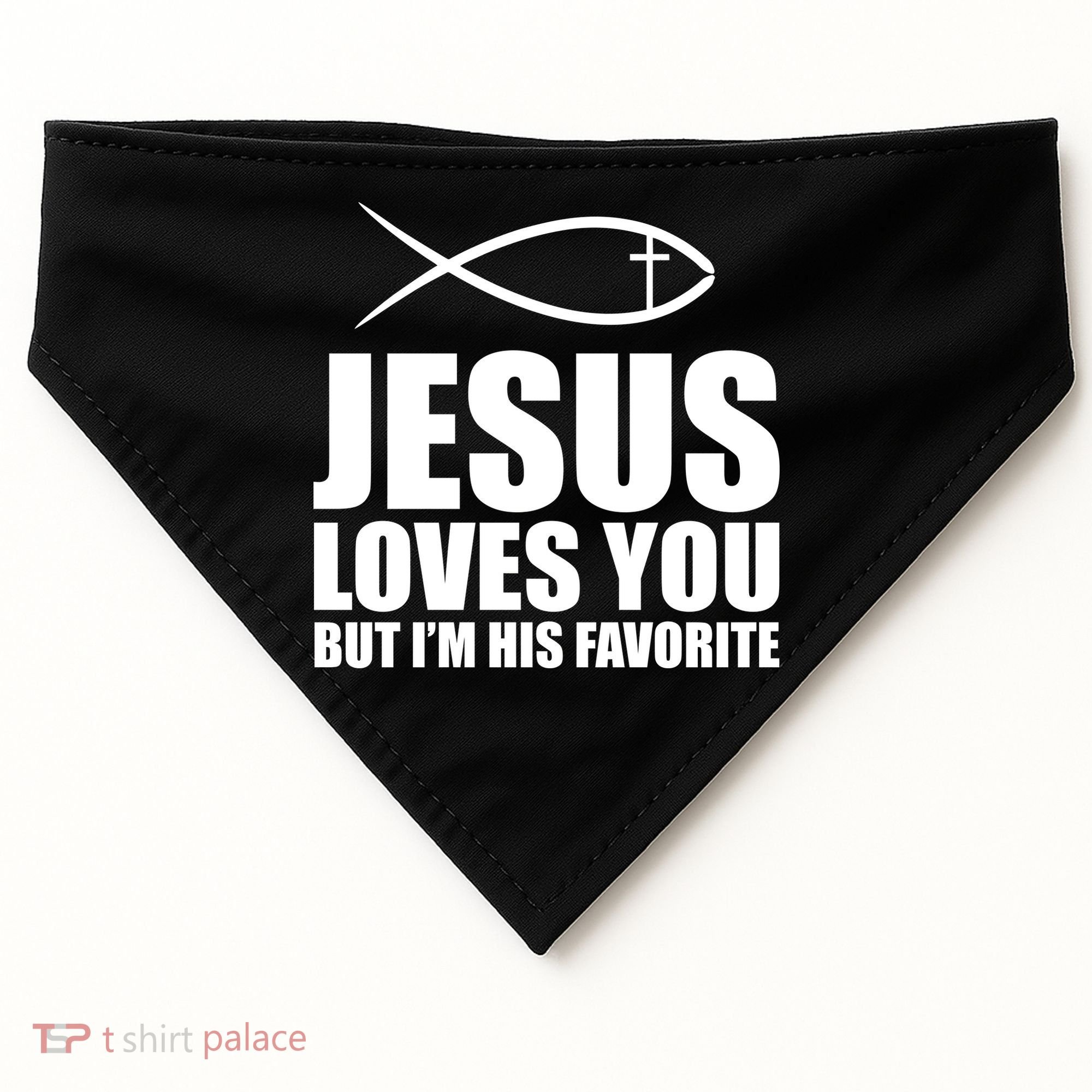 Jesus Loves You Funny Christain USA-Made Doggie Bandana