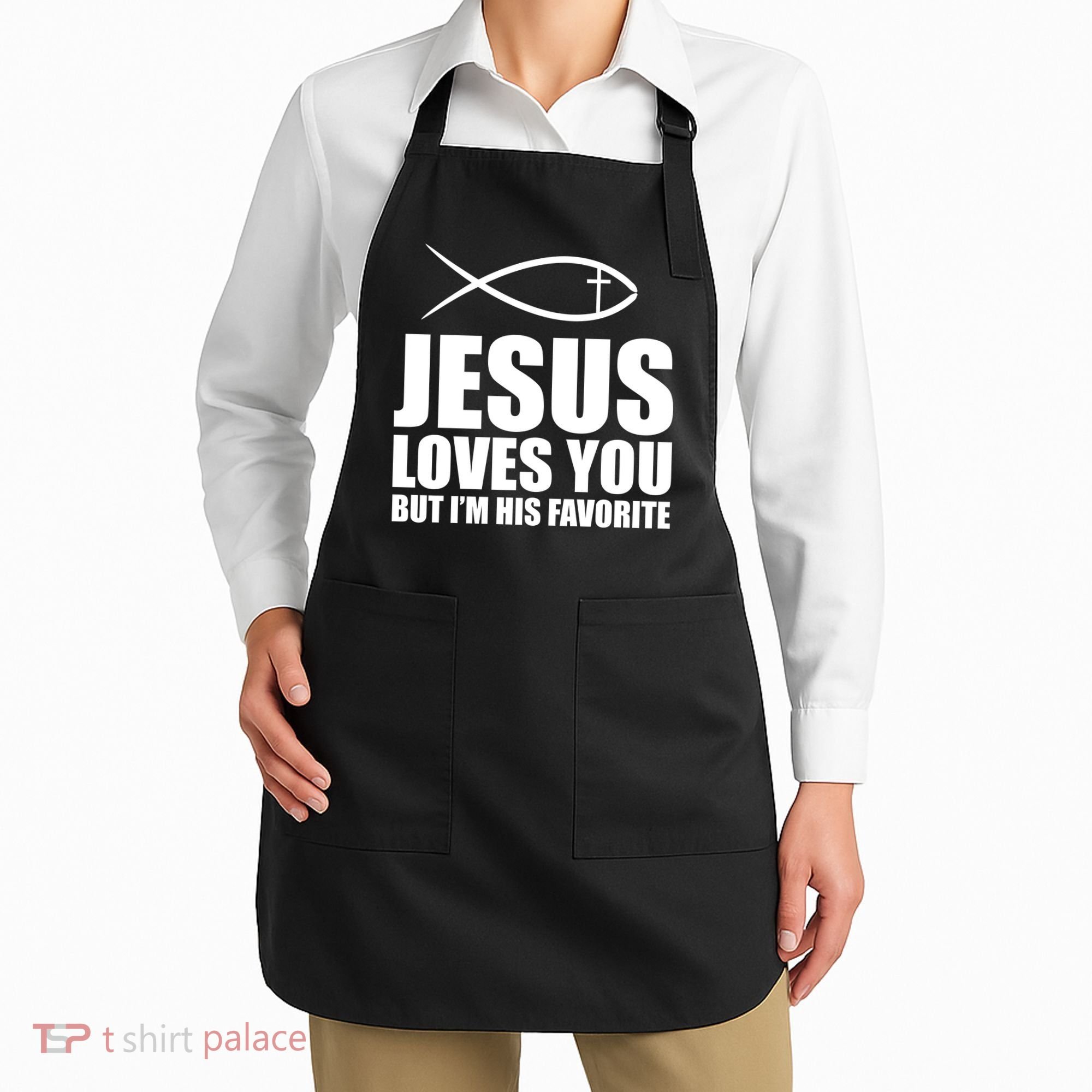 Jesus Loves You Funny Christain Apron
