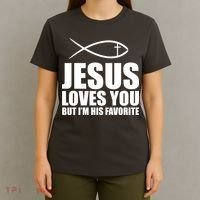 Jesus Loves You Funny Christain T-Shirt thumb 4