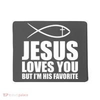 Jesus Loves You Funny Christain Mousepad thumb 0