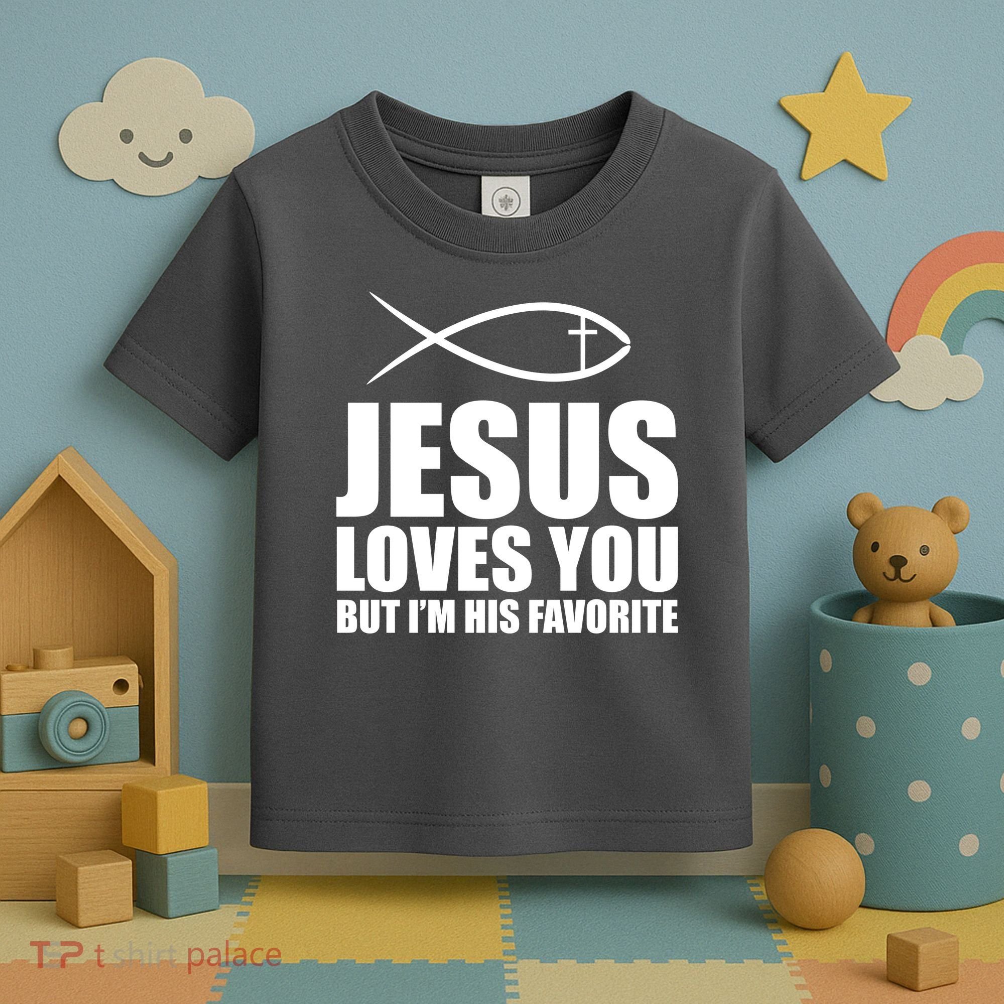 Jesus Loves You Funny Christain Toddler T-Shirt