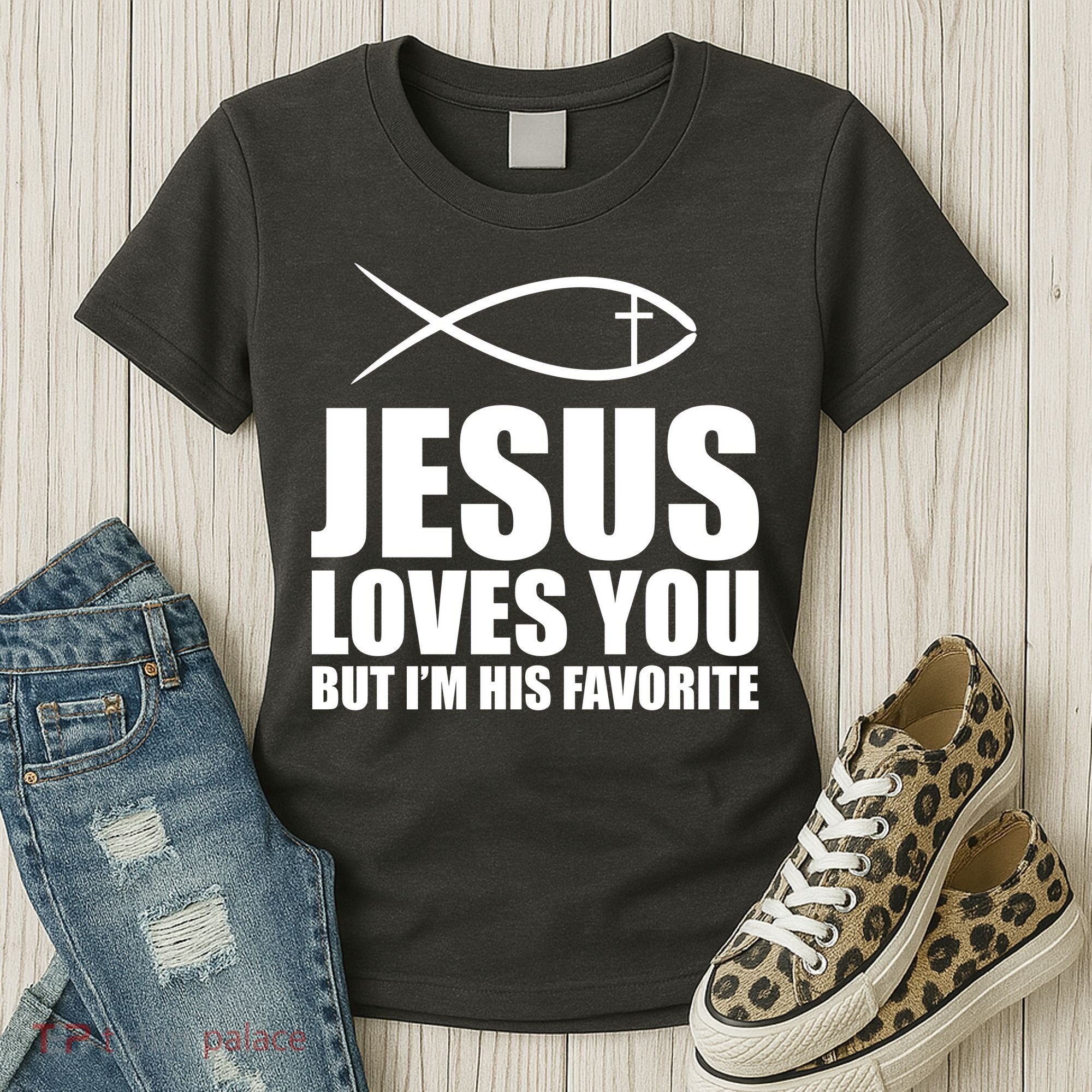 Jesus Loves You Funny Christain Women's T-Shirt