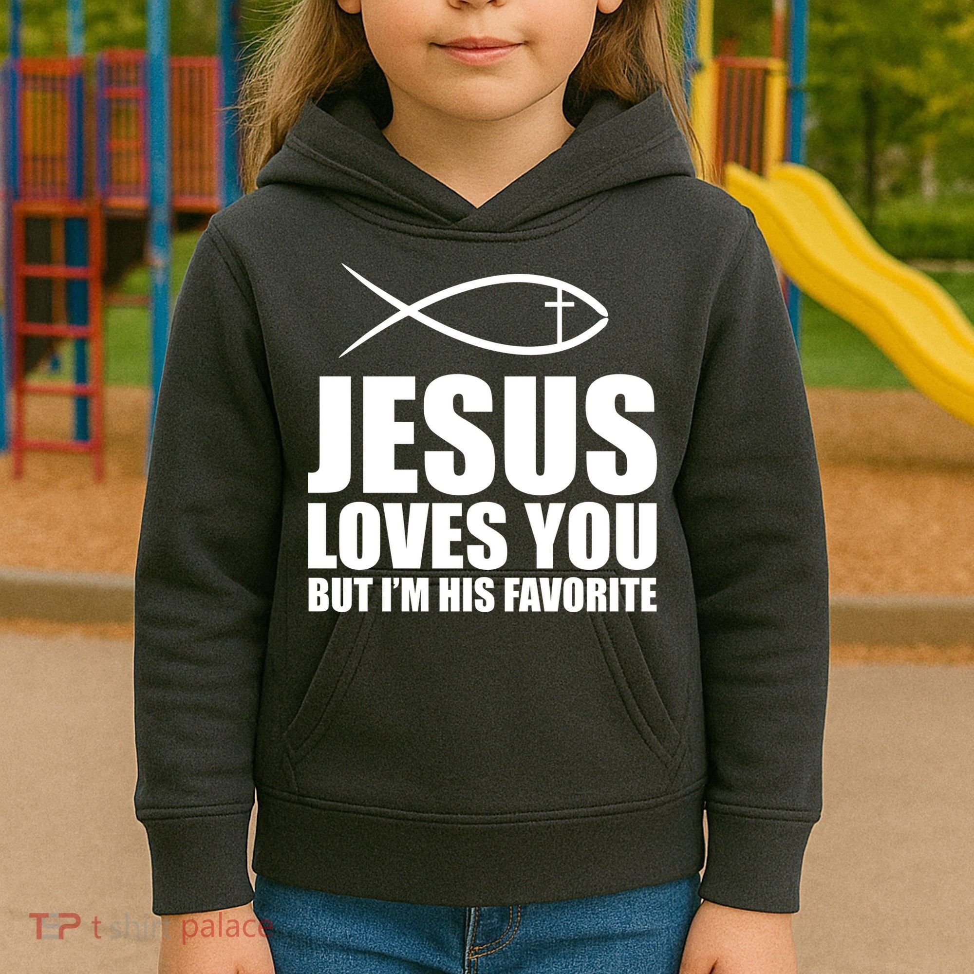 Jesus Loves You Funny Christain Kids Hoodie