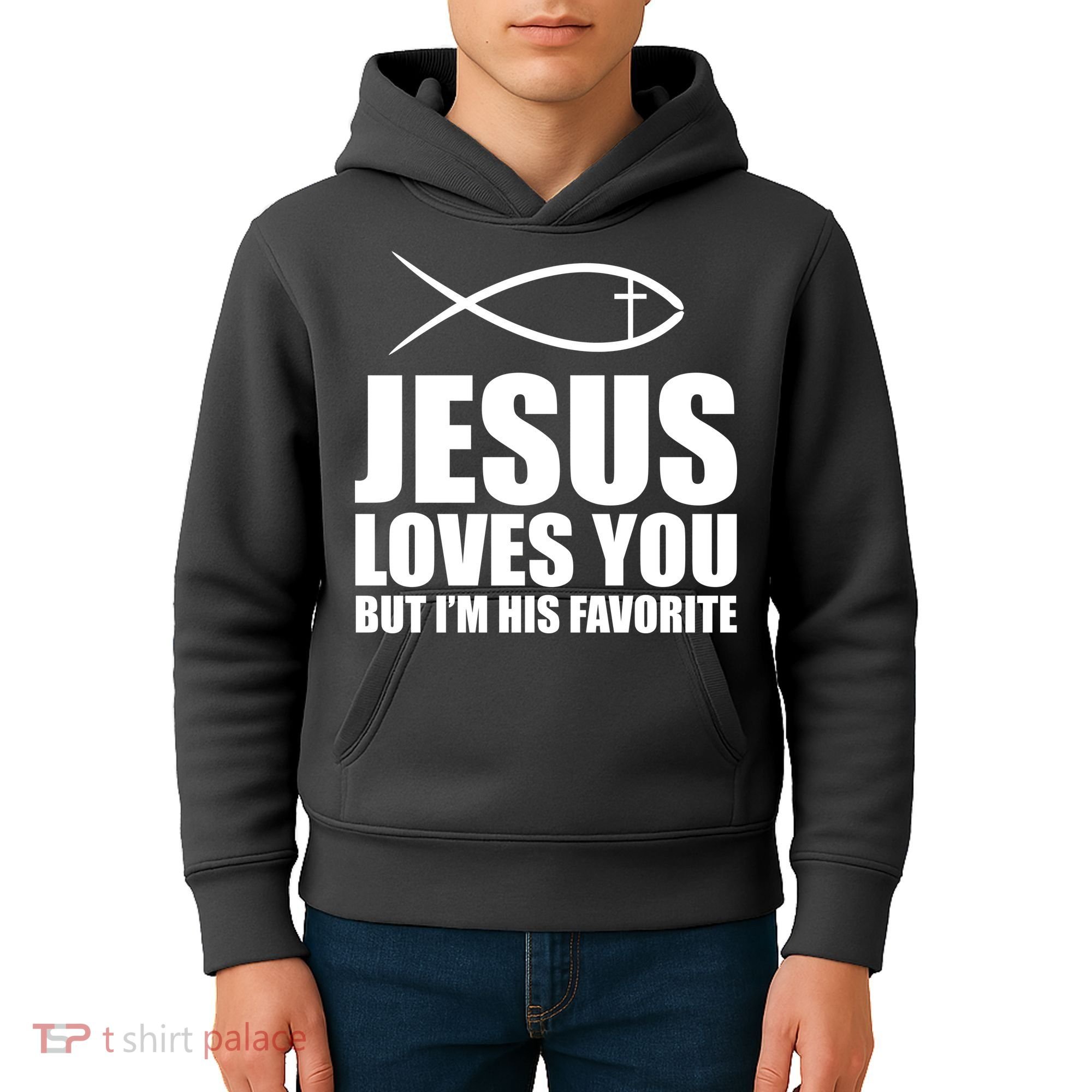 Jesus Loves You Funny Christain Kids Hoodie