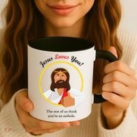 Jesus Loves You Funny Christian Coffee Mug thumb 3
