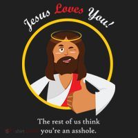 Jesus Loves You Funny Christian Beanie thumb 2
