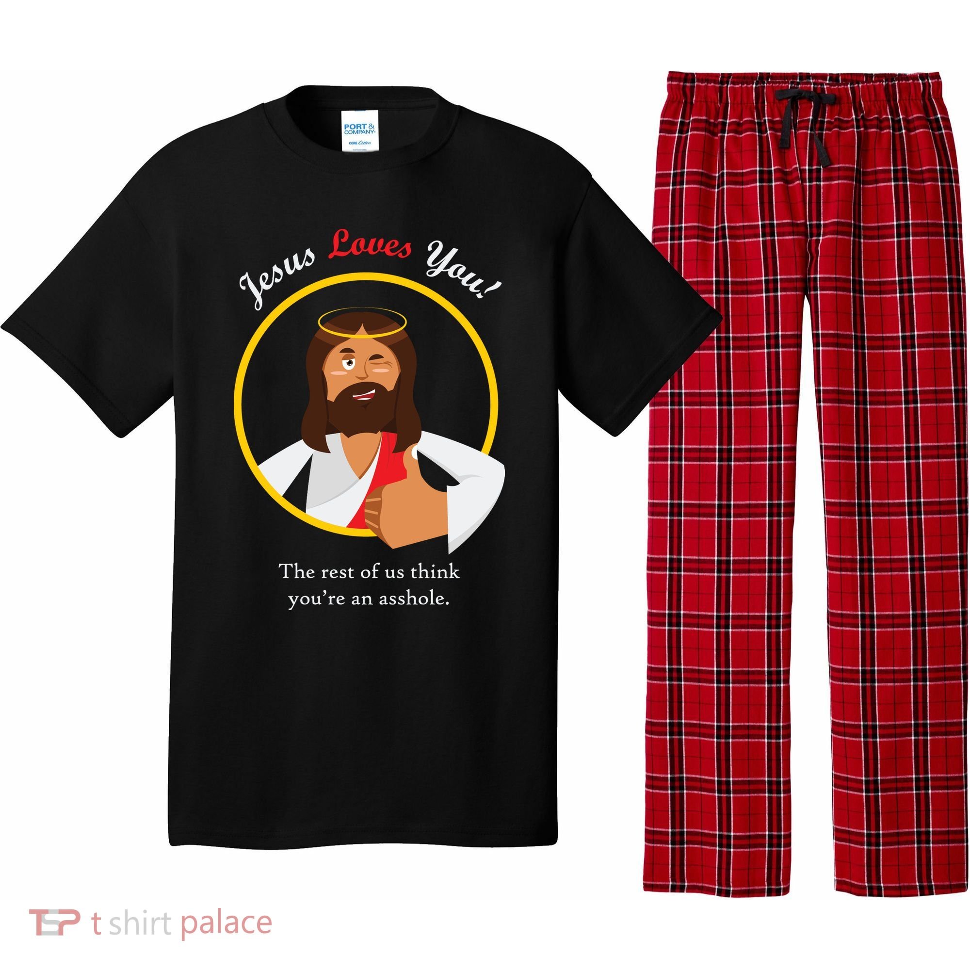 Jesus Loves You Funny Christian Pajama Set