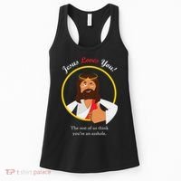 Jesus Loves You Funny Christian Women's Tank Top thumb 0