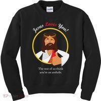 Jesus Loves You Funny Christian Kids Sweatshirt thumb 0
