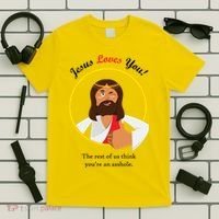 Jesus Loves You Funny Christian T-Shirt thumb 5