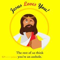 Jesus Loves You Funny Christian T-Shirt thumb 7