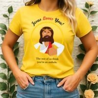 Jesus Loves You Funny Christian Women's T-Shirt thumb 2