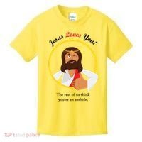 Jesus Loves You Funny Christian Kids T-Shirt thumb 0