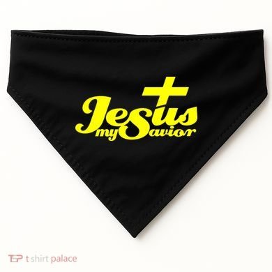 Jesus My Savior Christian Catholic USA-Made Doggie Bandana