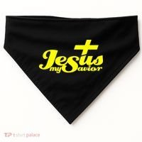 Jesus My Savior Christian Catholic USA-Made Doggie Bandana thumb 0
