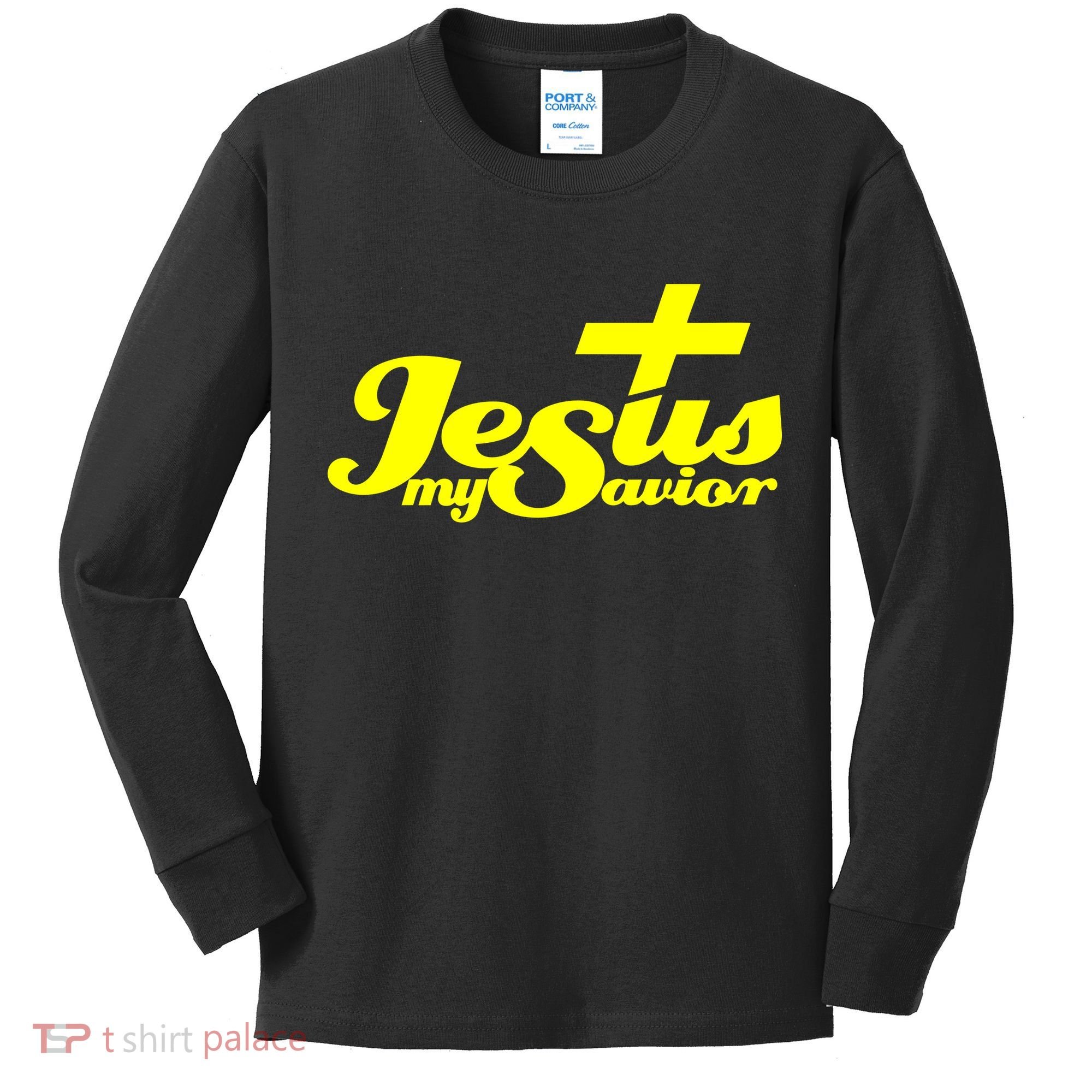 Jesus My Savior Christian Catholic Kids Long Sleeve Shirt