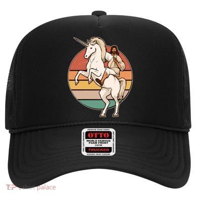 Jesus Riding Unicorn Funny Vintage Hat