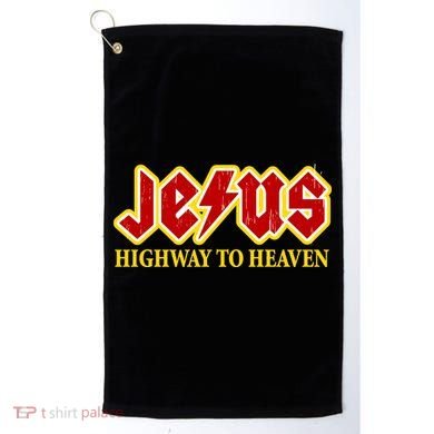 Jesus Rocks Highway To heaven Golf Towel