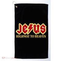 Jesus Rocks Highway To heaven Golf Towel thumb 0