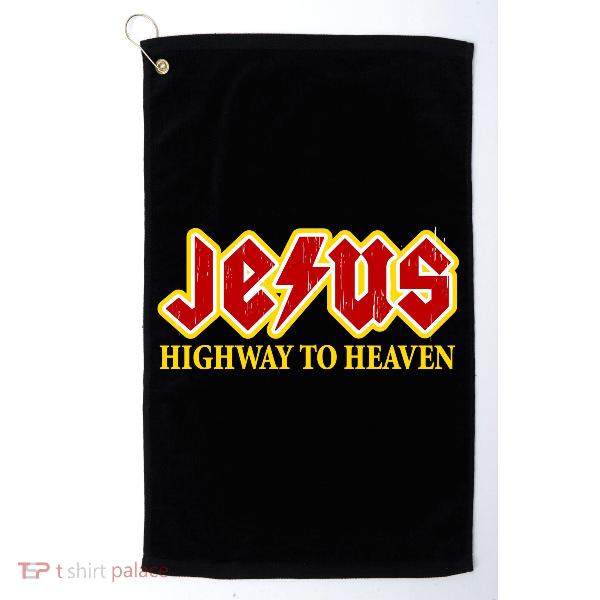 Jesus Rocks Highway To heaven Golf Towel