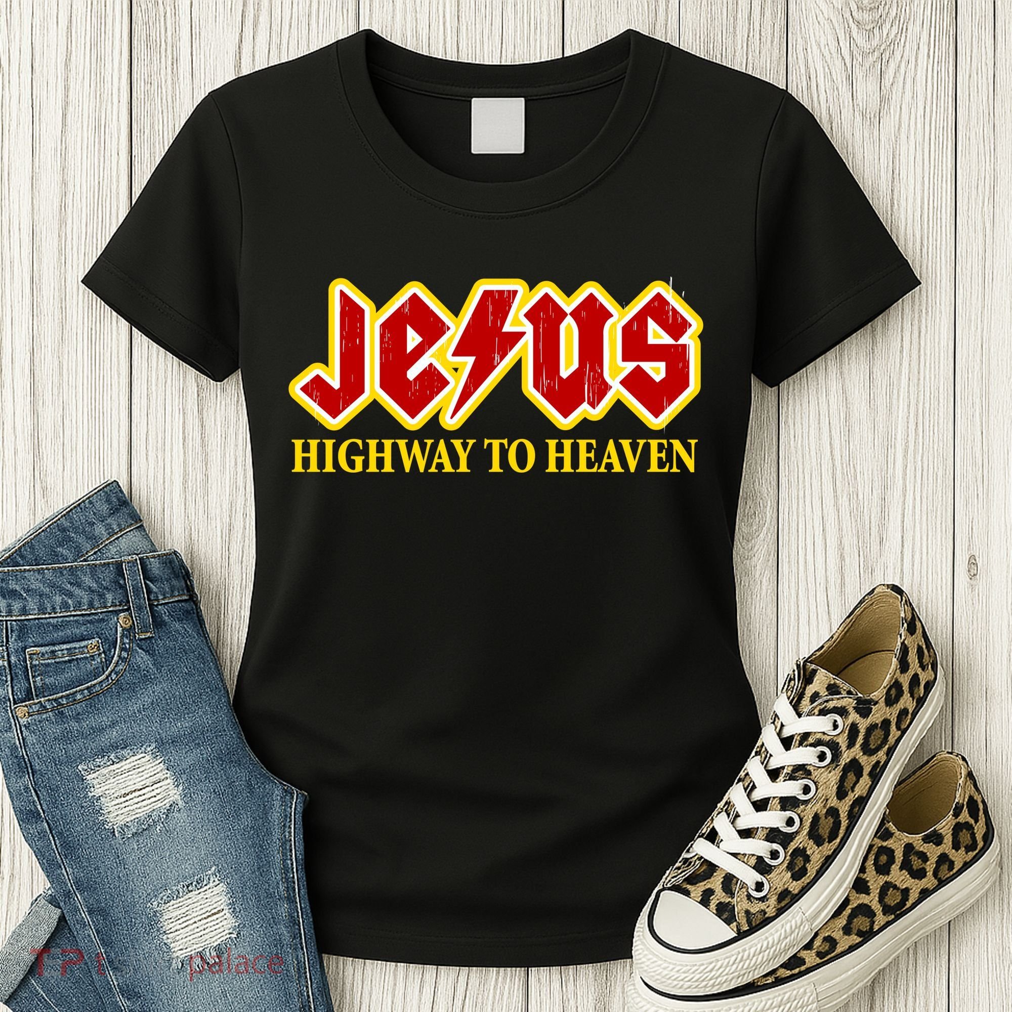 Jesus Rocks Highway To heaven Women's T-Shirt
