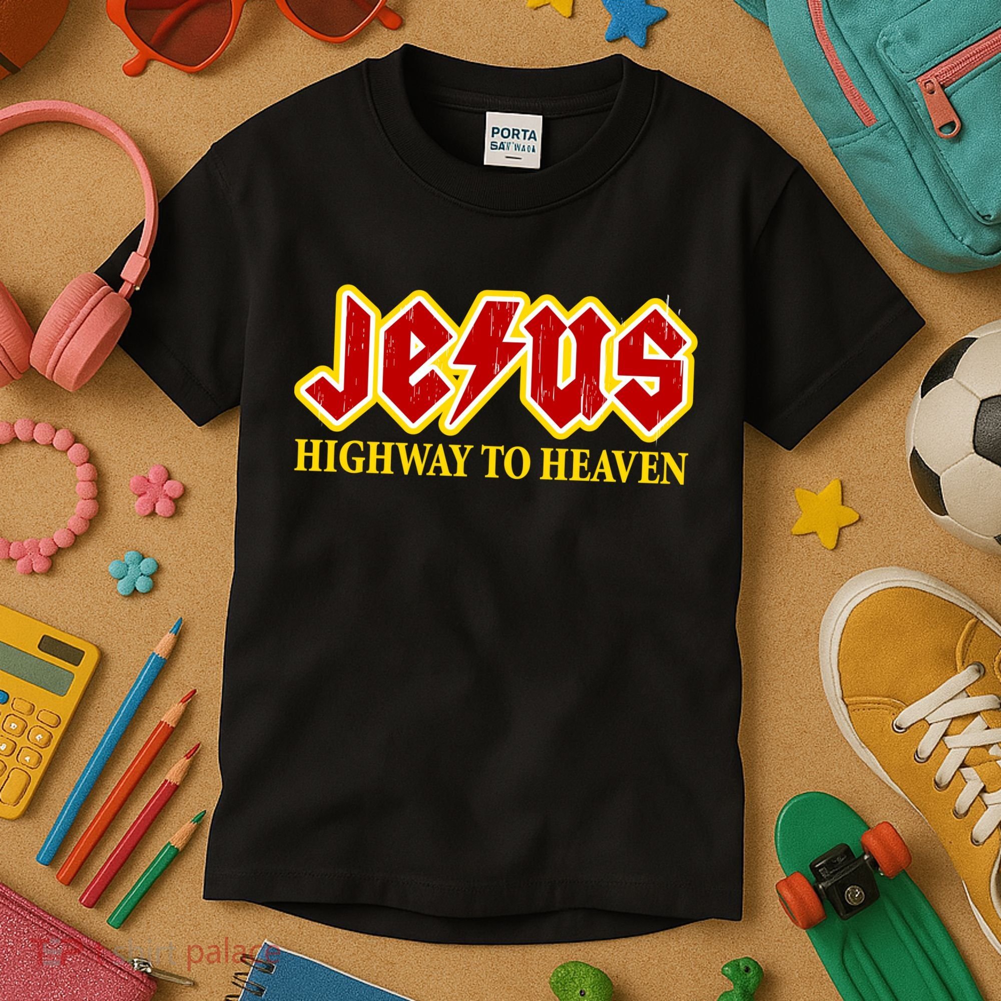 Jesus Rocks Highway To heaven Kids T-Shirt