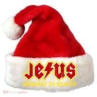 Jesus Rocks Highway To heaven Santa Hat thumb 0
