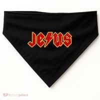 Jesus Rocks Logo USA-Made Doggie Bandana thumb 0