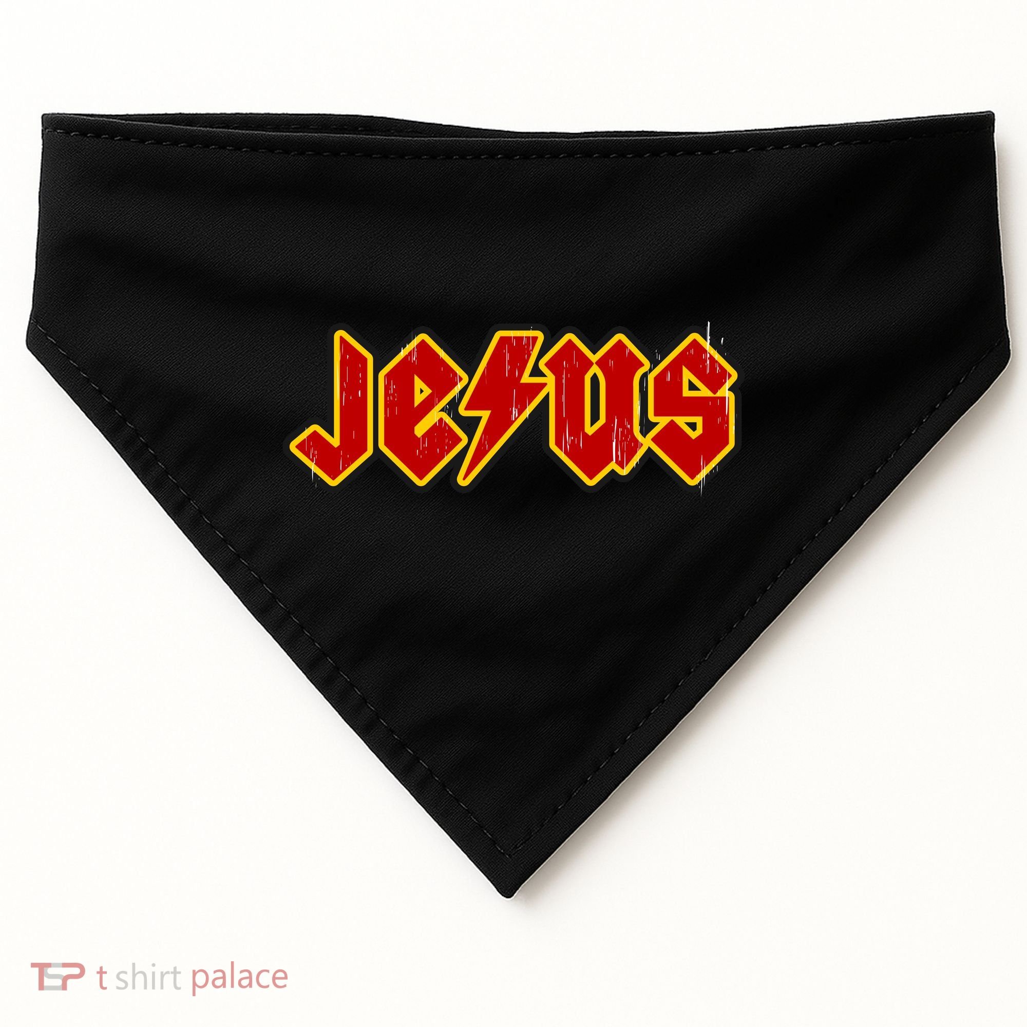 Jesus Rocks Logo USA-Made Doggie Bandana