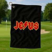 Jesus Rocks Logo Golf Towel thumb 1