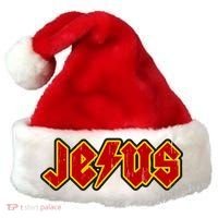 Jesus Rocks Logo Santa Hat thumb 0
