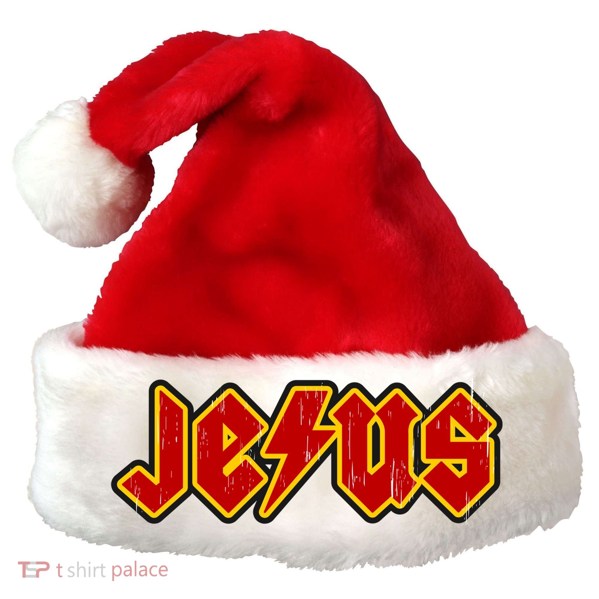 Jesus Rocks Logo Santa Hat